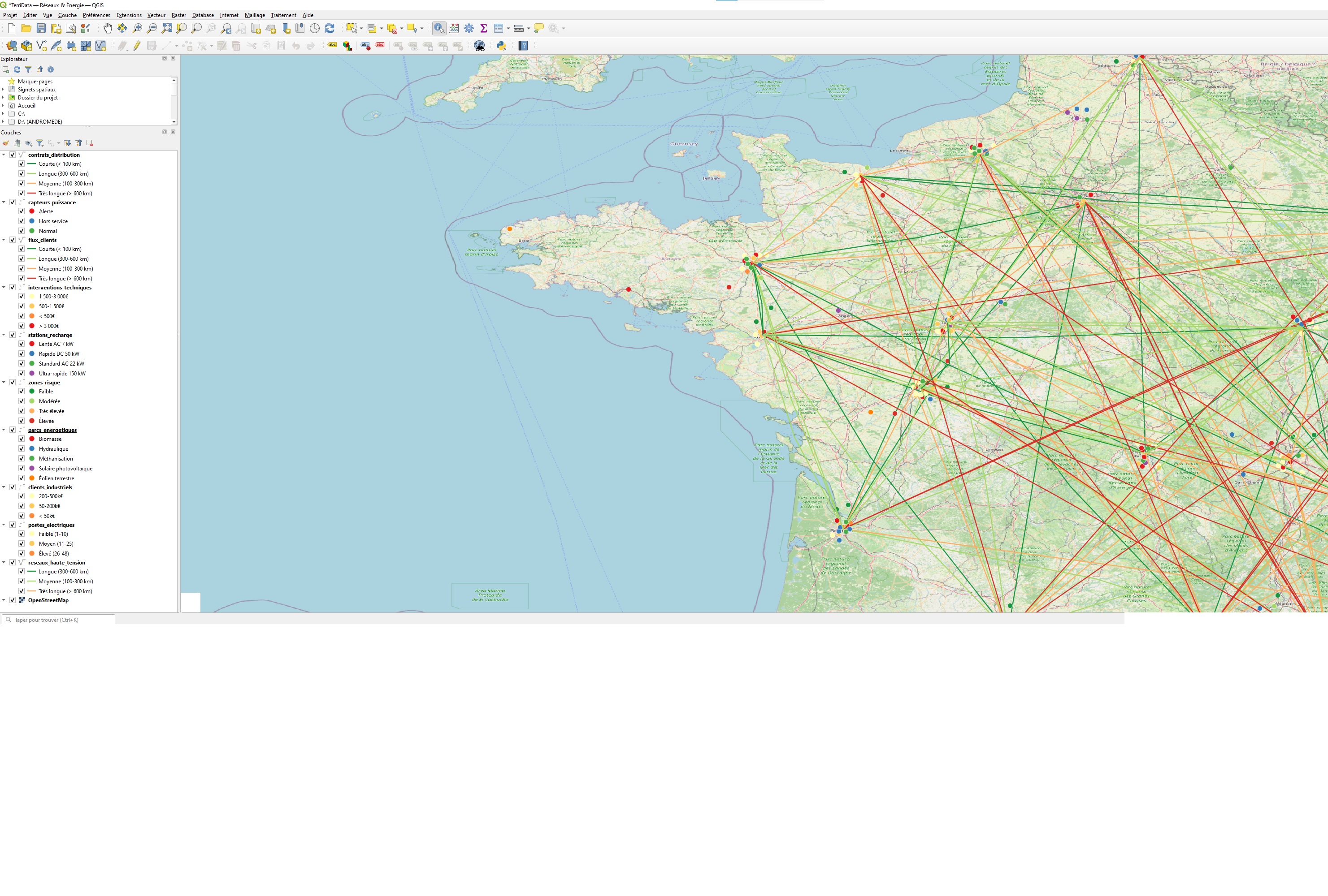 Cartographie réseaux énergie